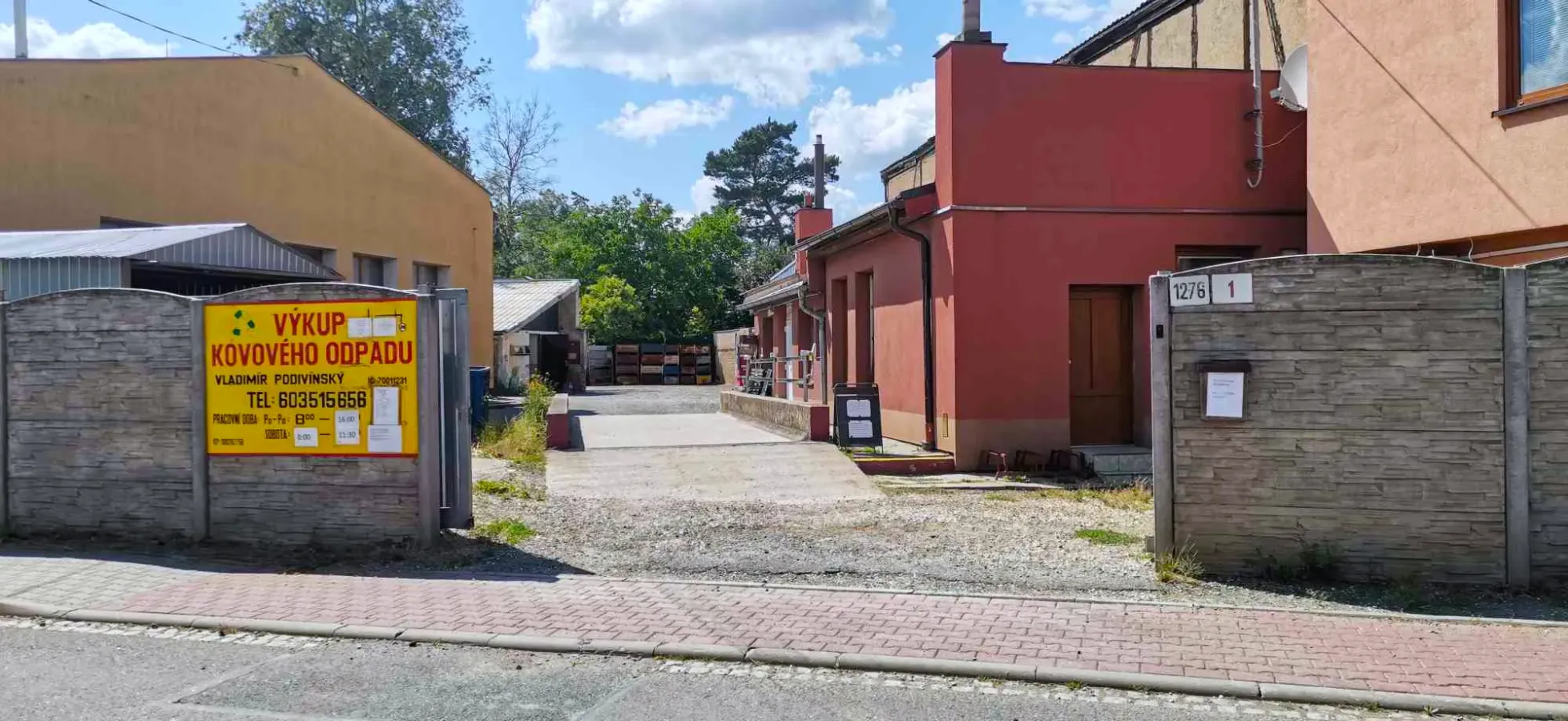Fotografie provozovny kovošrot Litovel